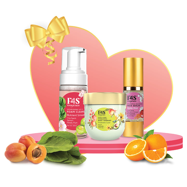Add these everyday must-haves for youthful glow with nourishment of Superfoods! Contains :
Nourishing Foam Cleanser 100ml
Youthful Radiance Face Serum 30ml
Deep Pore Hydrating Body Yoghurt 200g
