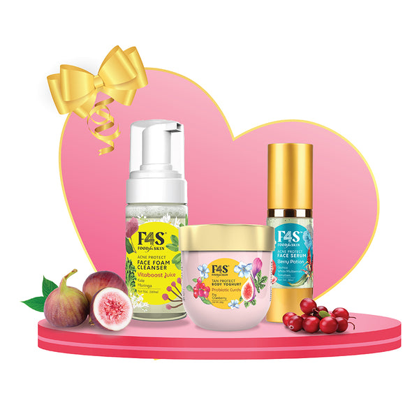 Everyday essentials to keep skin clean, clear and glowing with protection from Superfoods! Contains :
Acne Protect Foam Cleanser 100ml
Acne Protect Face Serum 30ml
Tan Protect Body Yoghurt 200g