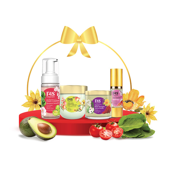 Skincare routine crafted on a skin diet of Superfoods nourishment to keep skin glowing with youthful radiance all day! 
Contains
Nourishing Foam Cleanser 100ml
Youthful Radiance Face Serum 30ml
Deep Pore Hydrating Body Yoghurt 200g
Replenishing Leave-in Face Masque 100g
